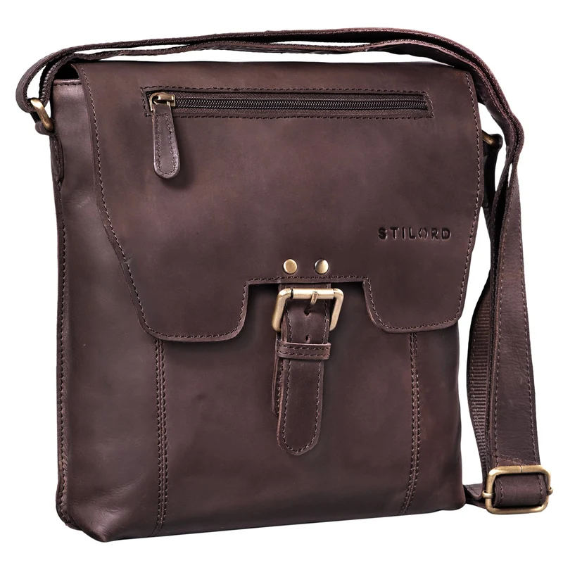 "Rico" Vintage Herren Umhängetasche echtes Leder