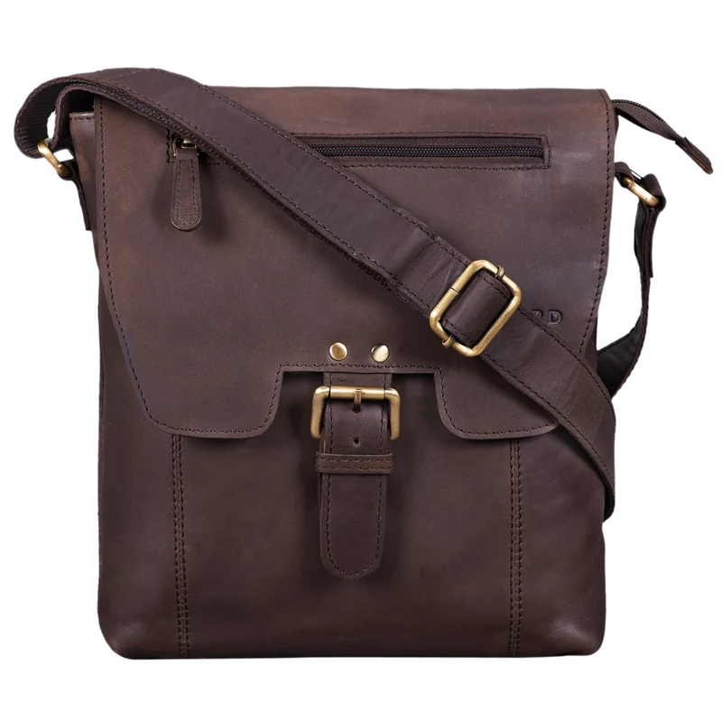 "Rico" Vintage Herren Umhängetasche echtes Leder