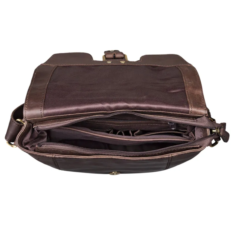 "Rico" Vintage Herren Umhängetasche echtes Leder
