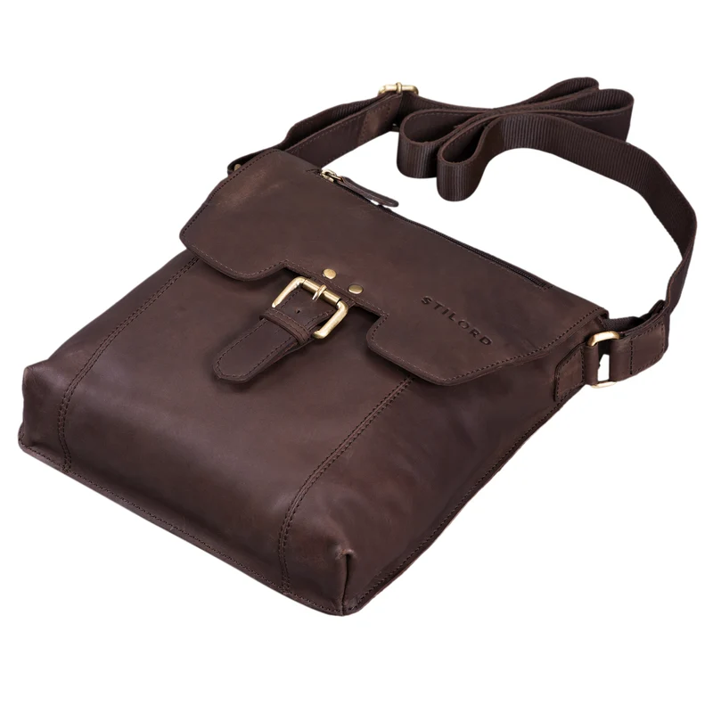 "Rico" Vintage Herren Umhängetasche echtes Leder