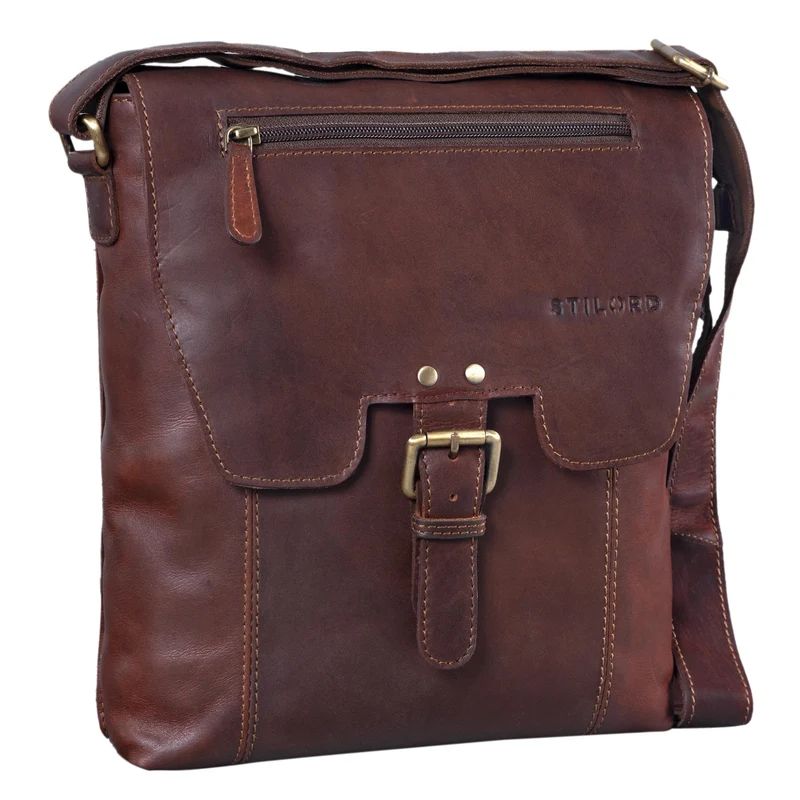 "Rico" Vintage Herren Umhängetasche echtes Leder