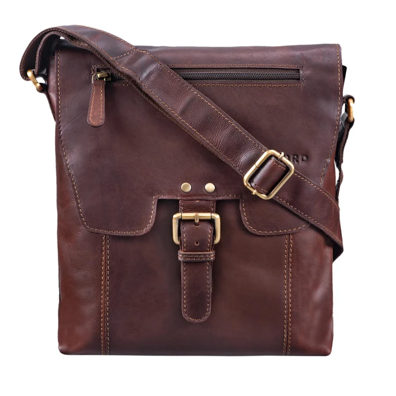 "Rico" Vintage Herren Umhängetasche echtes Leder