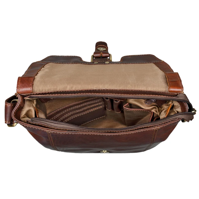 "Rico" Vintage Herren Umhängetasche echtes Leder