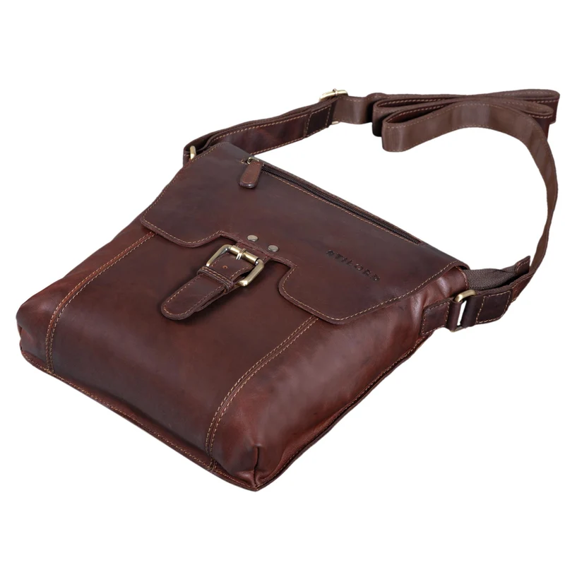 "Rico" Vintage Herren Umhängetasche echtes Leder