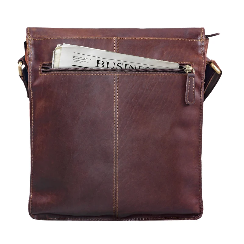 "Rico" Vintage Herren Umhängetasche echtes Leder