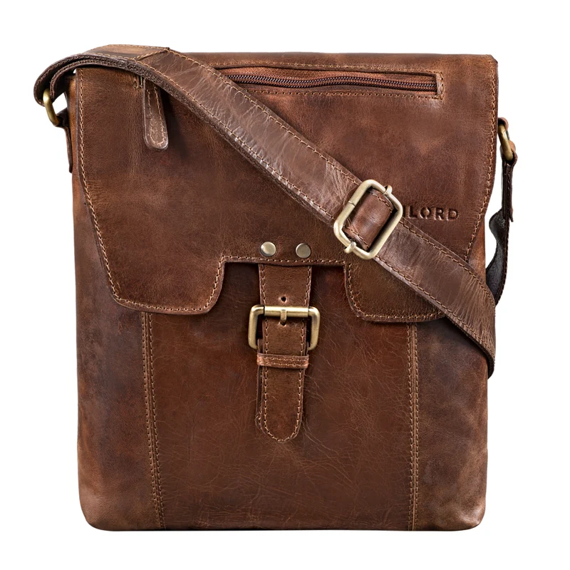 "Rico" Vintage Herren Umhängetasche echtes Leder
