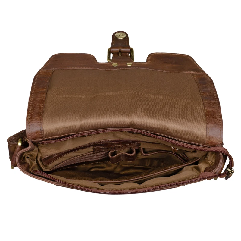"Rico" Vintage Herren Umhängetasche echtes Leder