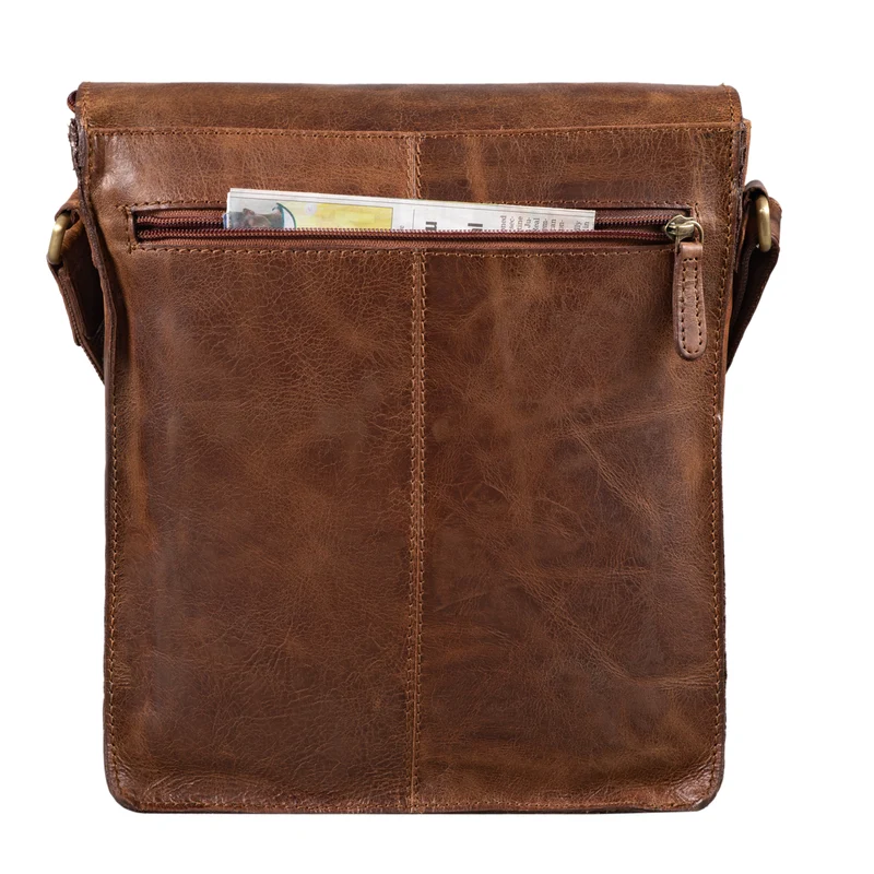 "Rico" Vintage Herren Umhängetasche echtes Leder
