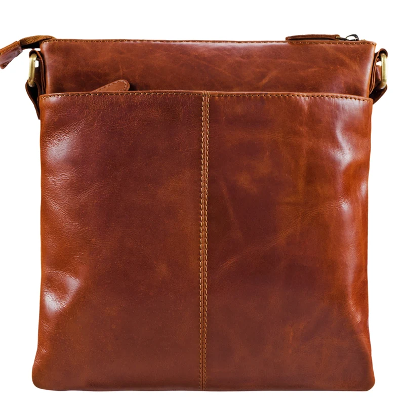 "Leo" Leder Umhängetasche Vintage braun