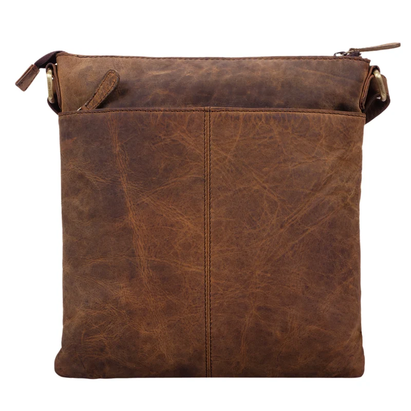 "Leo" Leder Umhängetasche Vintage braun
