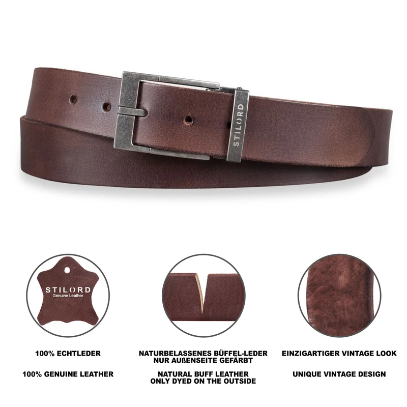 Ledergürtel Herren Braun Universal Kürzbar