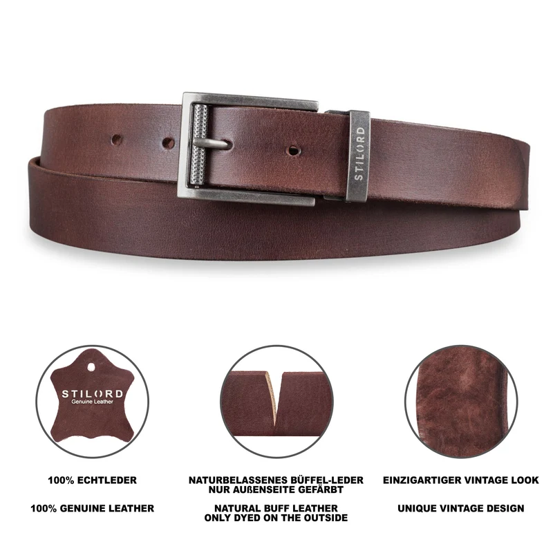 Ledergürtel Herren Braun Universal Kürzbar