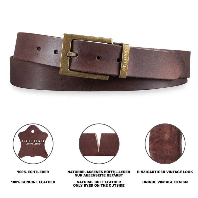 Ledergürtel Herren Braun Universal Kürzbar