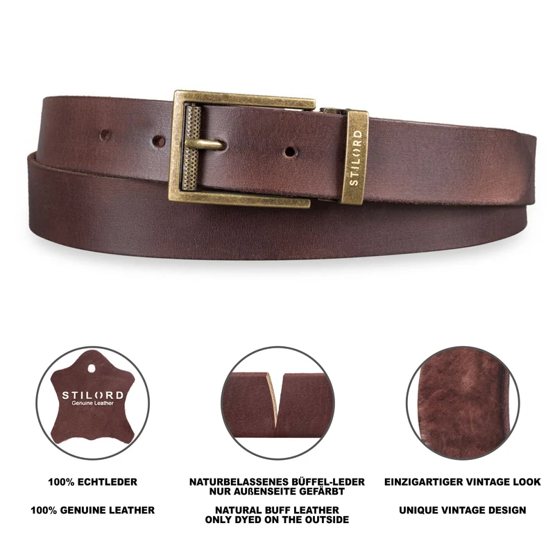 Ledergürtel Herren Braun Universal Kürzbar
