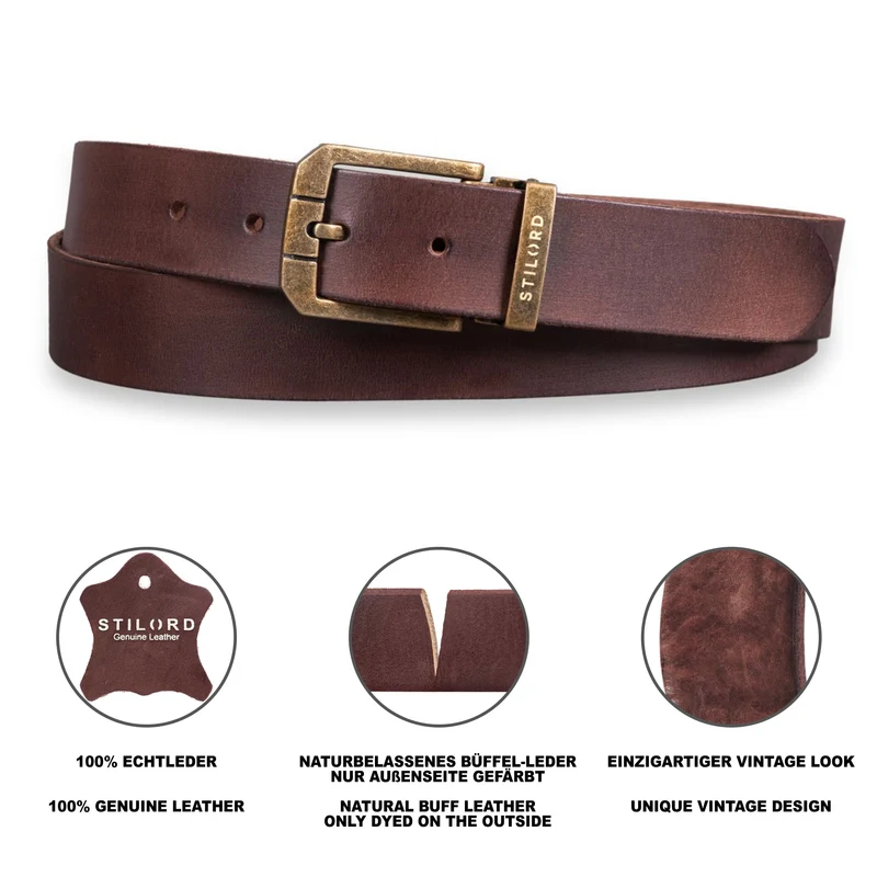 Ledergürtel Herren Braun Universal Kürzbar