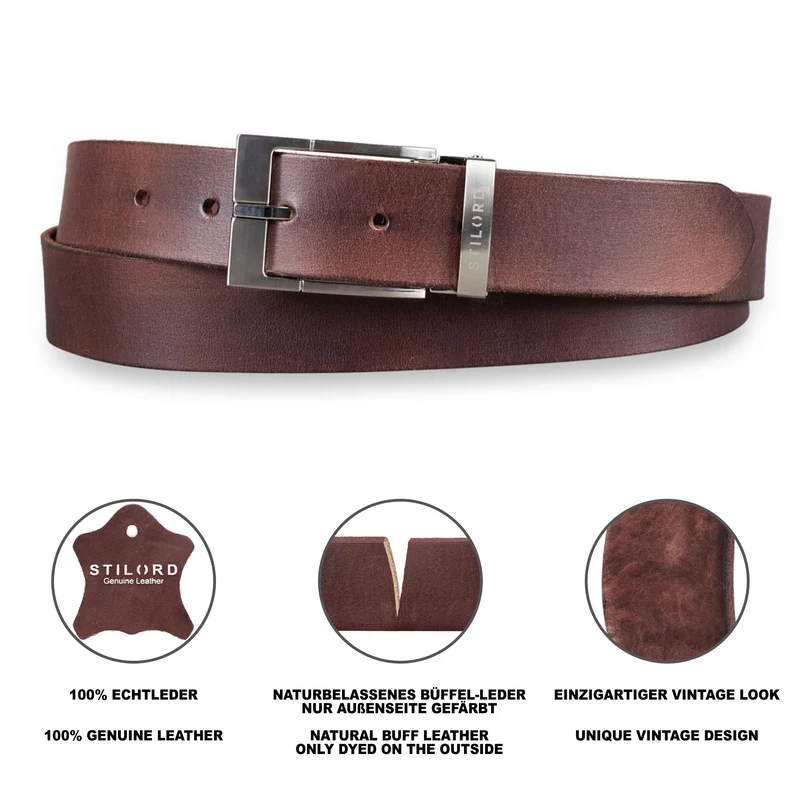 Ledergürtel Herren Braun Universal Kürzbar