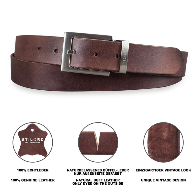 Ledergürtel Herren Braun Universal Kürzbar