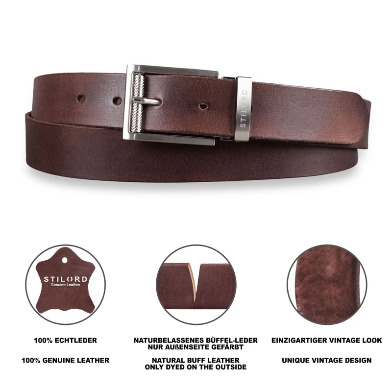 Ledergürtel Herren Braun Universal Kürzbar