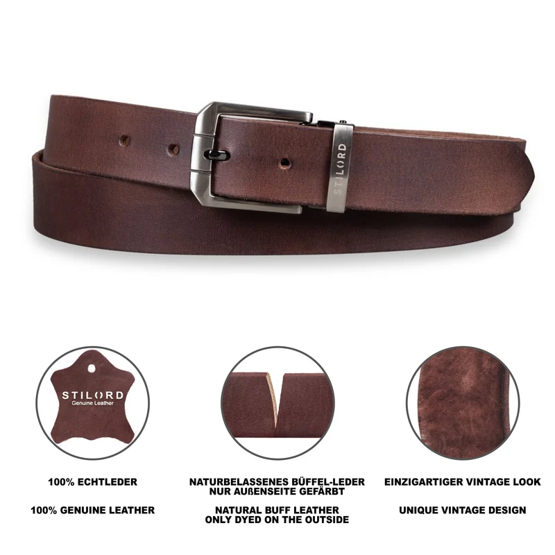 Ledergürtel Herren Braun Universal Kürzbar