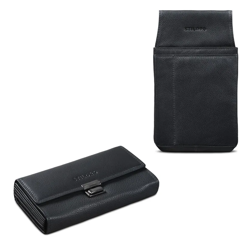 STILORD "Ivy" Kellnerbörse Leder mit Holster