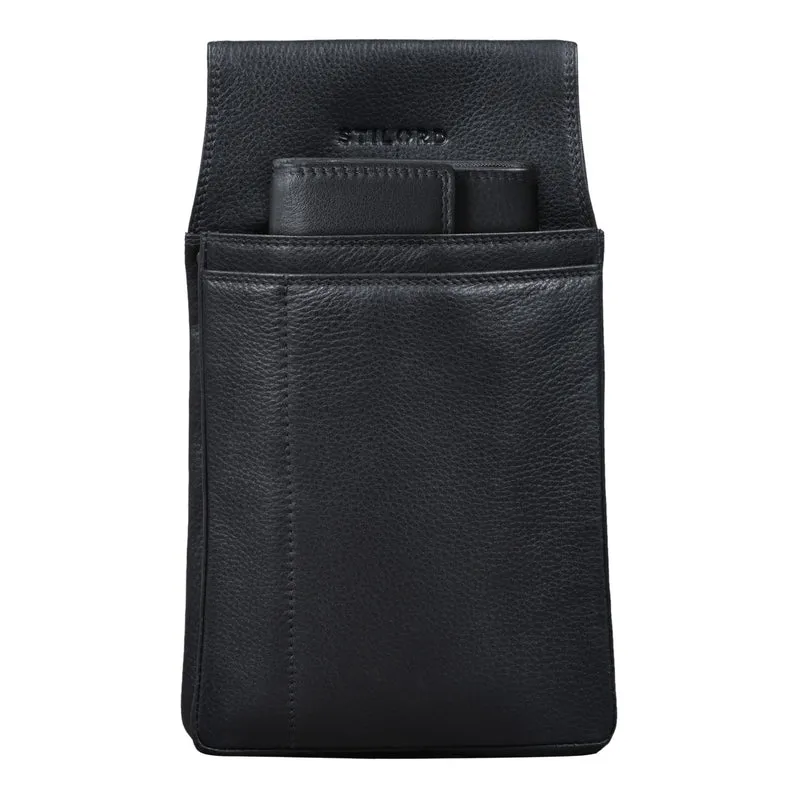 STILORD "Ivy" Kellnerbörse Leder mit Holster