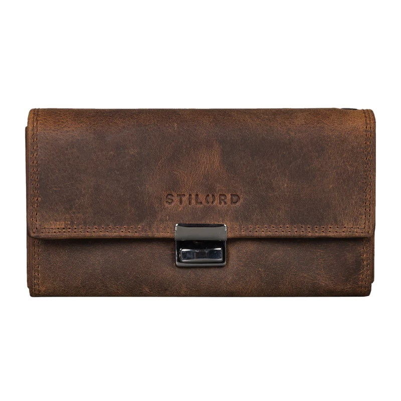 STILORD "Ivy" Kellnerbörse Leder mit Holster