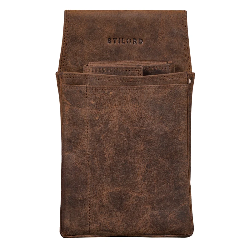 STILORD "Ivy" Kellnerbörse Leder mit Holster