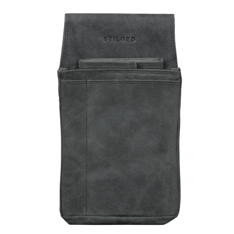 STILORD "Ivy" Kellnerbörse Leder mit Holster