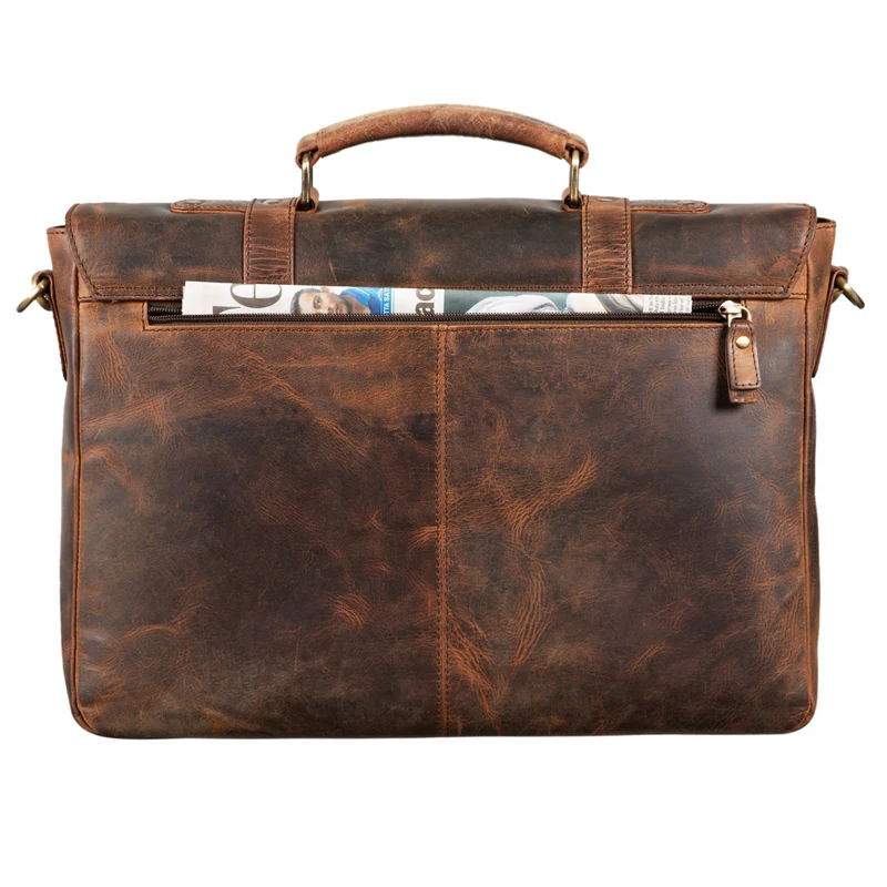 "Pontius" Vintage Aktentasche Männer Leder