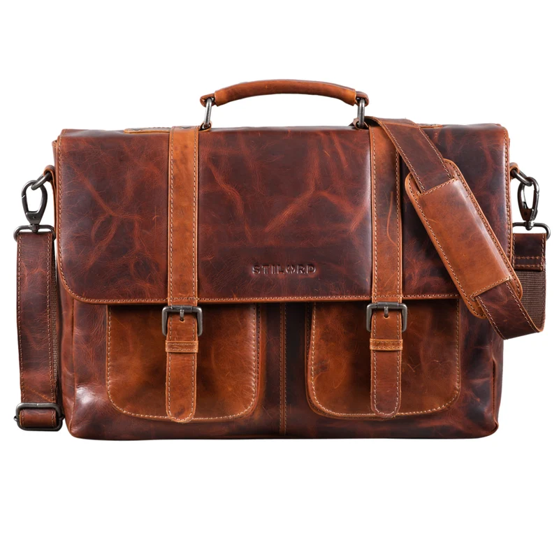 "Pontius" Vintage Aktentasche Männer Leder
