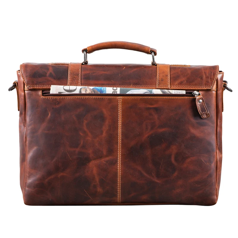 "Pontius" Vintage Aktentasche Männer Leder