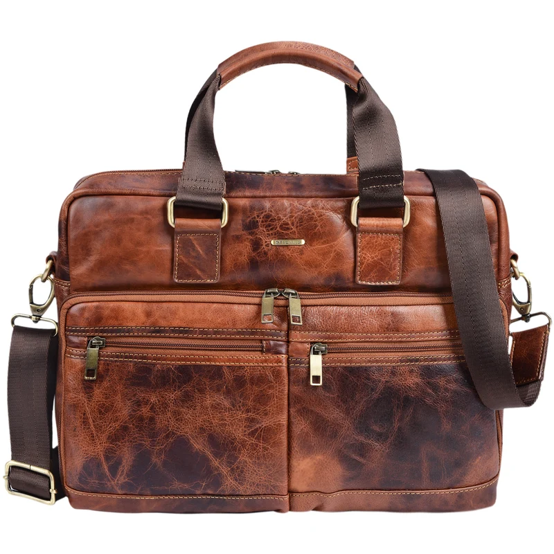 "Vito" Vintage Businesstasche Leder Herren Damen
