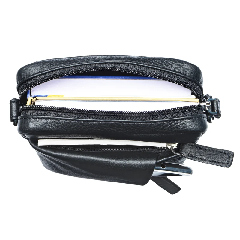 "Fiete" 2-in-1 Umhängetasche Handgelenktasche Leder Herren