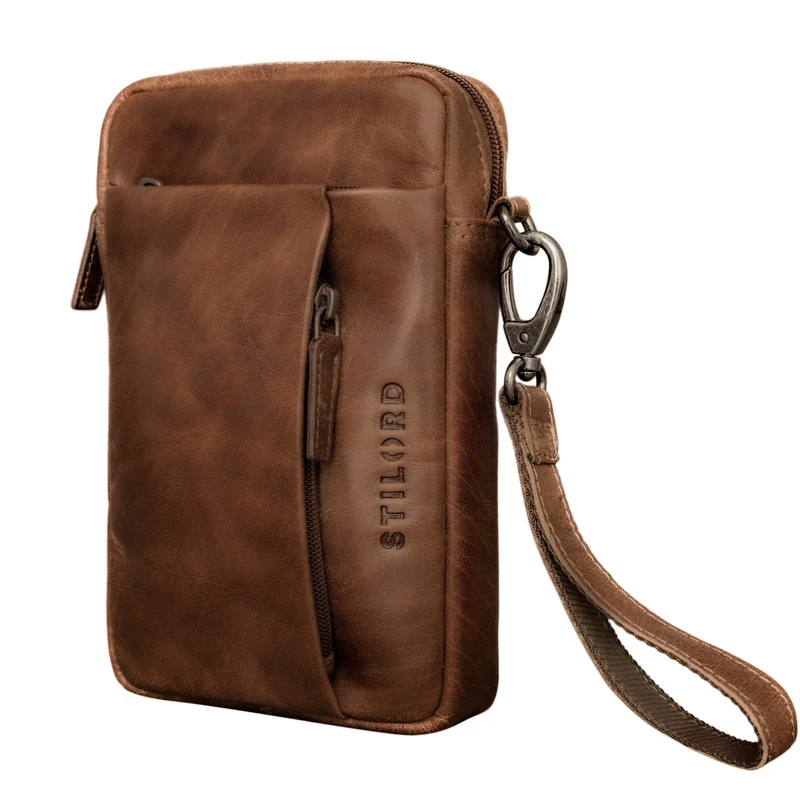 "Fiete" 2-in-1 Umhängetasche Handgelenktasche Leder Herren