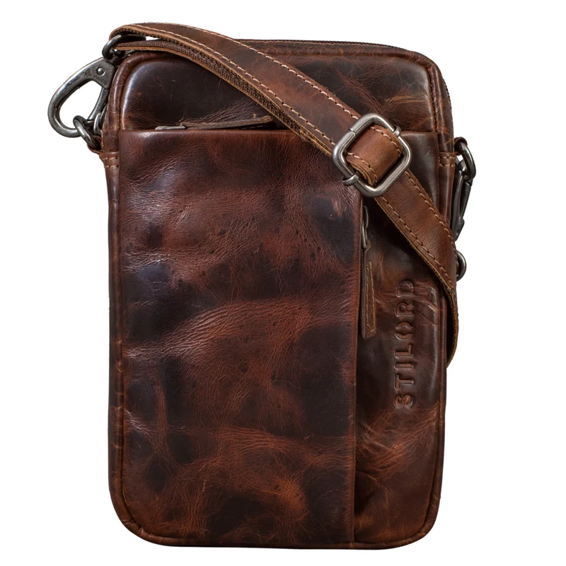 "Fiete" 2-in-1 Umhängetasche Handgelenktasche Leder Herren