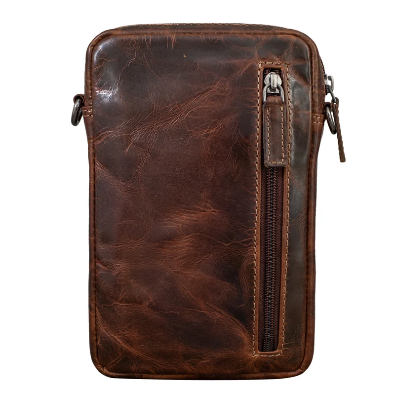 "Fiete" 2-in-1 Umhängetasche Handgelenktasche Leder Herren