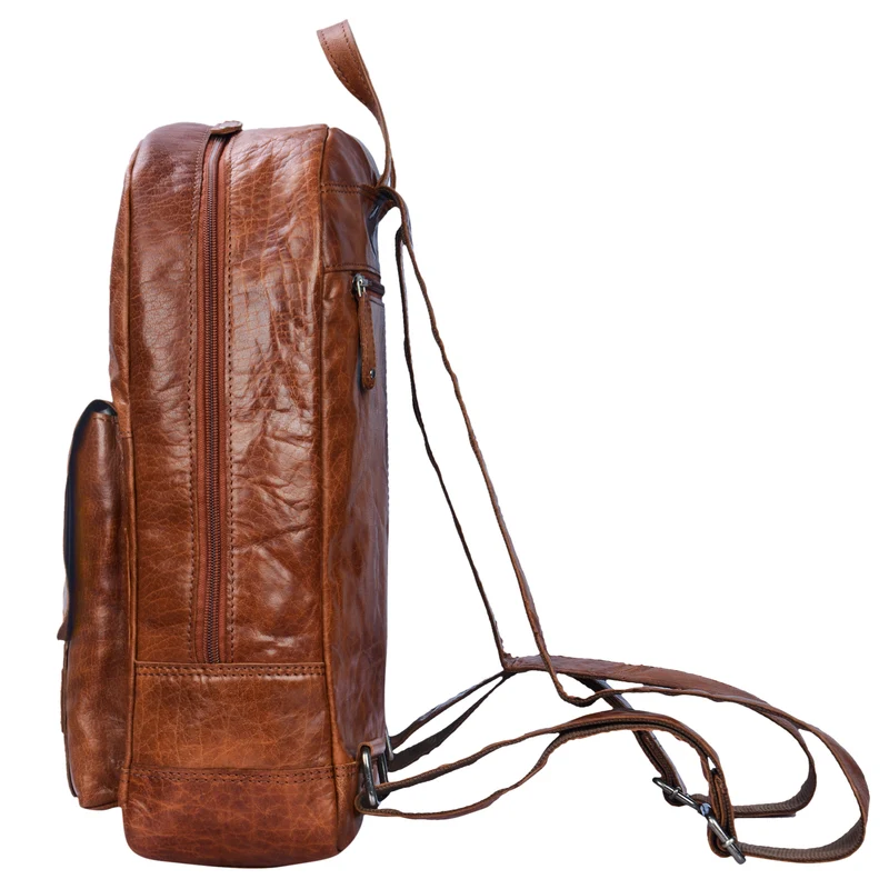 "Nalos" Rucksack Leder braun Vintage