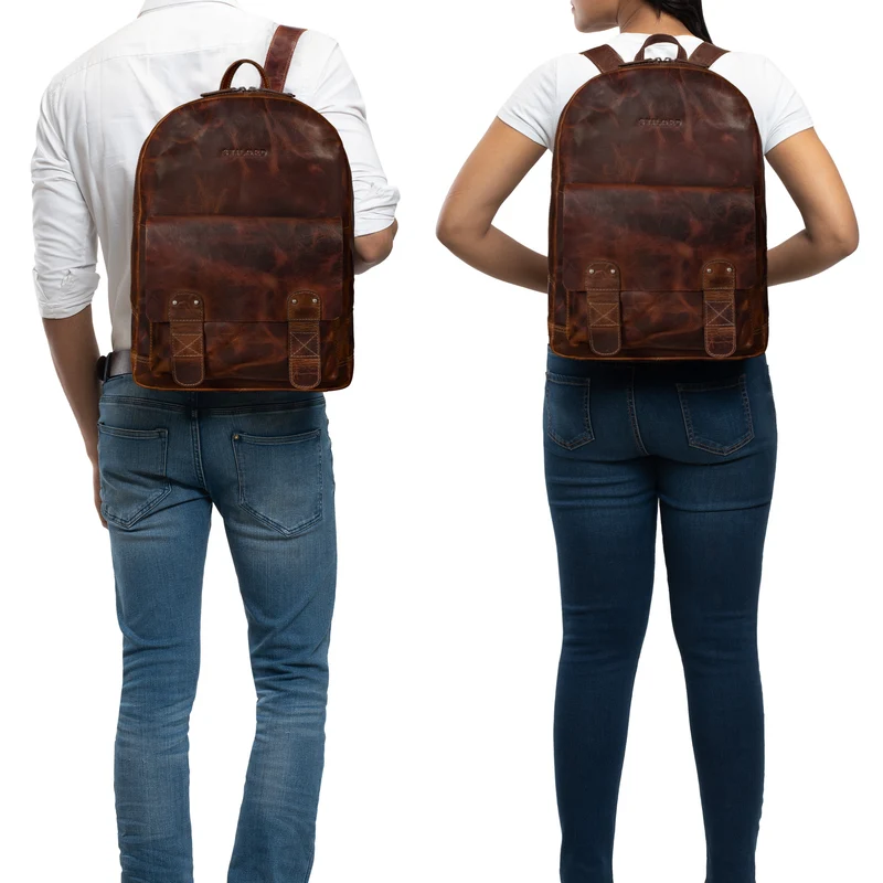"Nalos" Rucksack Leder braun Vintage