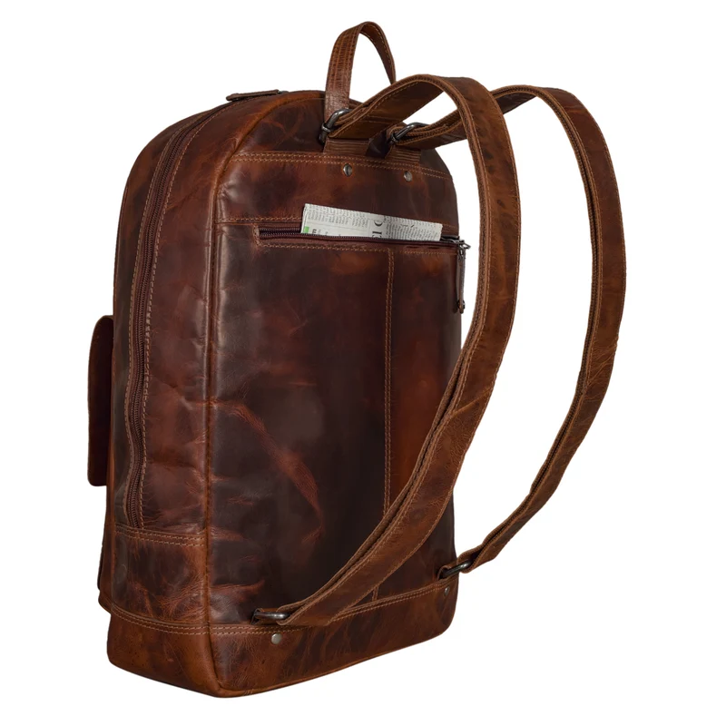 "Nalos" Rucksack Leder braun Vintage