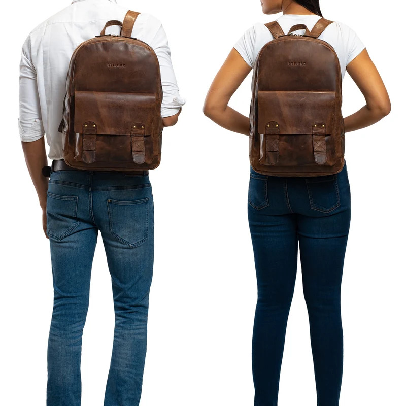 "Nalos" Rucksack Leder braun Vintage