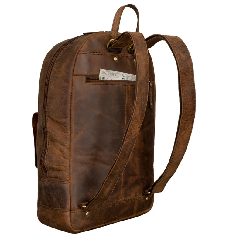 "Nalos" Rucksack Leder braun Vintage
