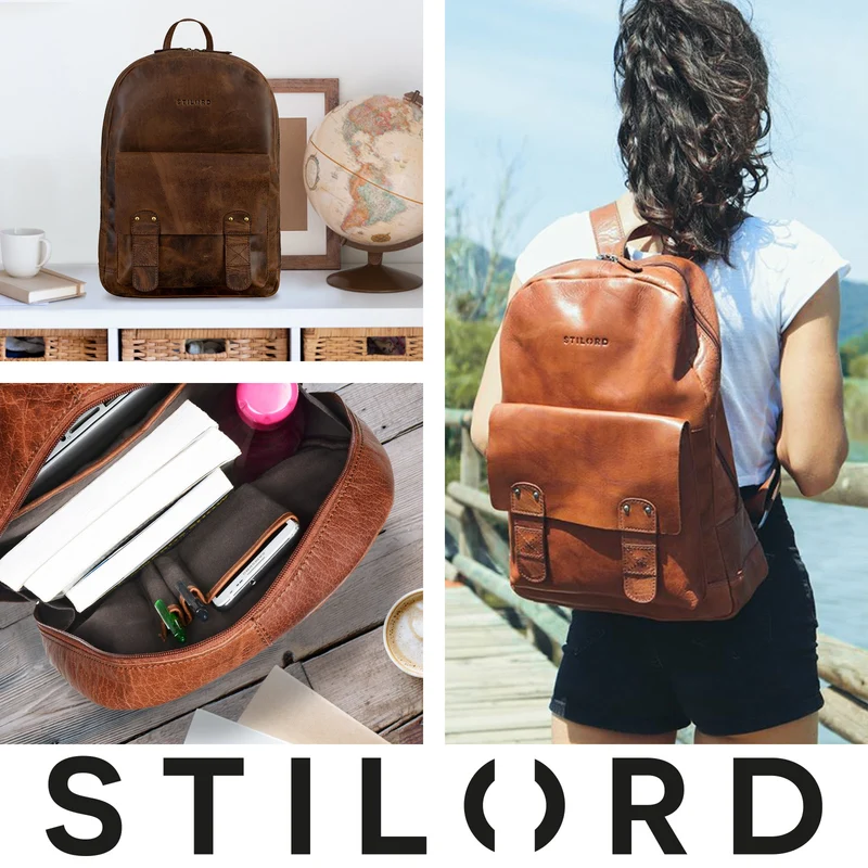 "Nalos" Rucksack Leder braun Vintage