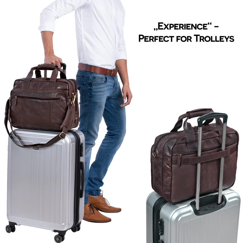 "Experience" XL Aktentasche Leder Herren Große 15,6 Zoll Laptoptasche
