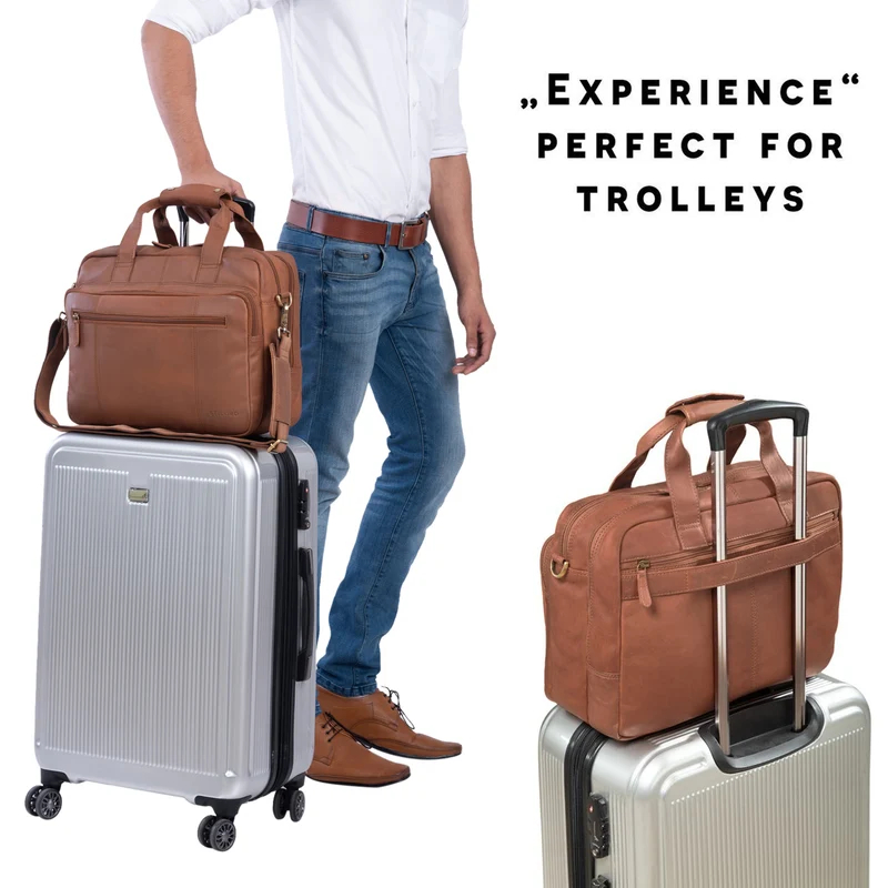 "Experience" XL Aktentasche Leder Herren Große 15,6 Zoll Laptoptasche