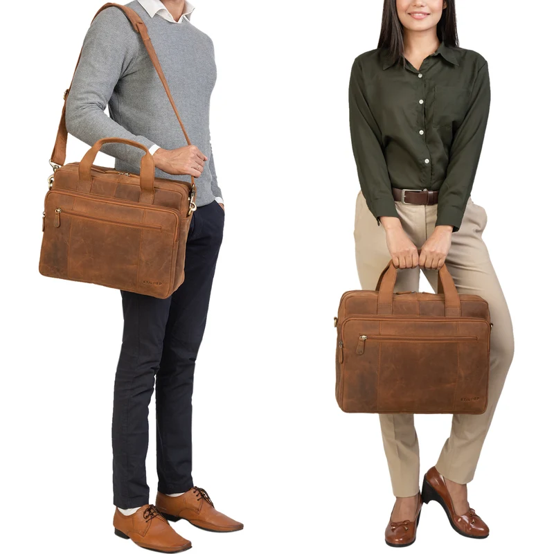 "Experience" XL Aktentasche Leder Herren Große 15,6 Zoll Laptoptasche