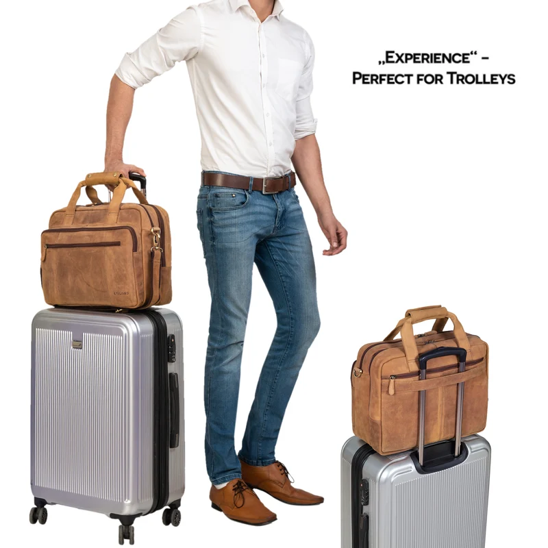 "Experience" XL Aktentasche Leder Herren Große 15,6 Zoll Laptoptasche