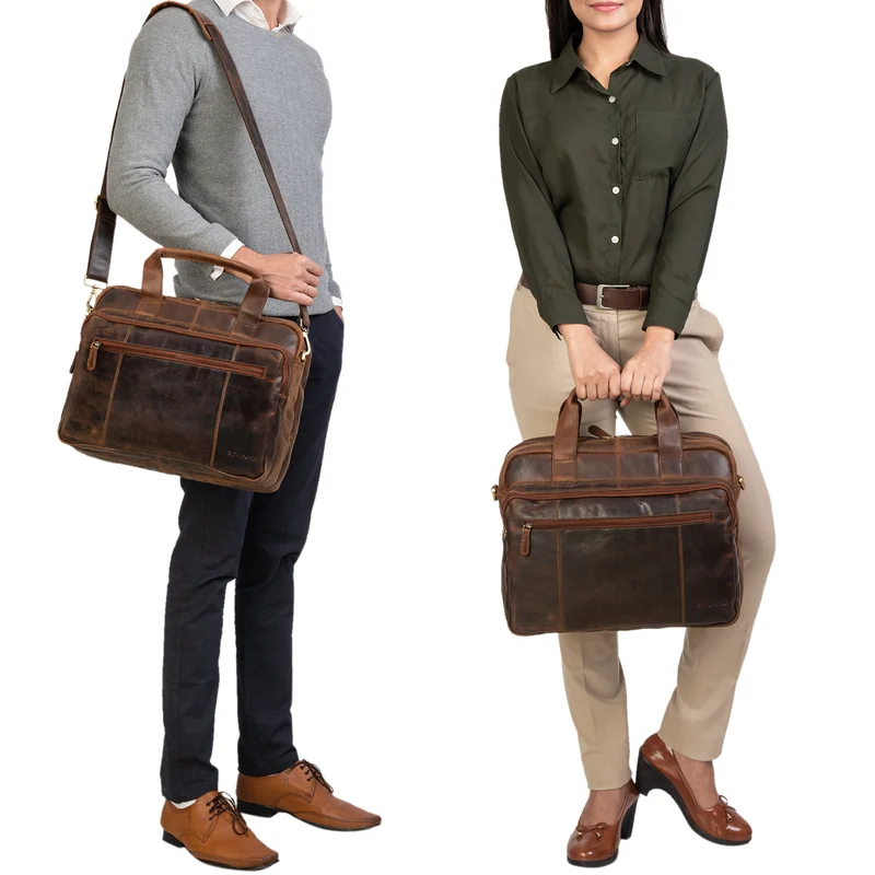 "Experience" XL Aktentasche Leder Herren Große 15,6 Zoll Laptoptasche