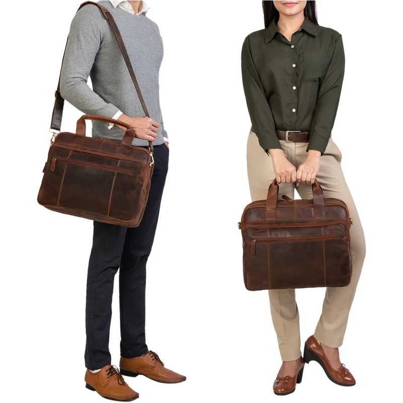 "Experience" XL Aktentasche Leder Herren Große 15,6 Zoll Laptoptasche