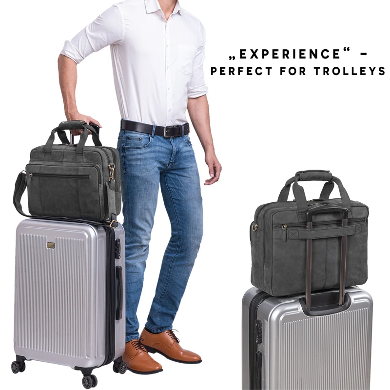 "Experience" XL Aktentasche Leder Herren Große 15,6 Zoll Laptoptasche