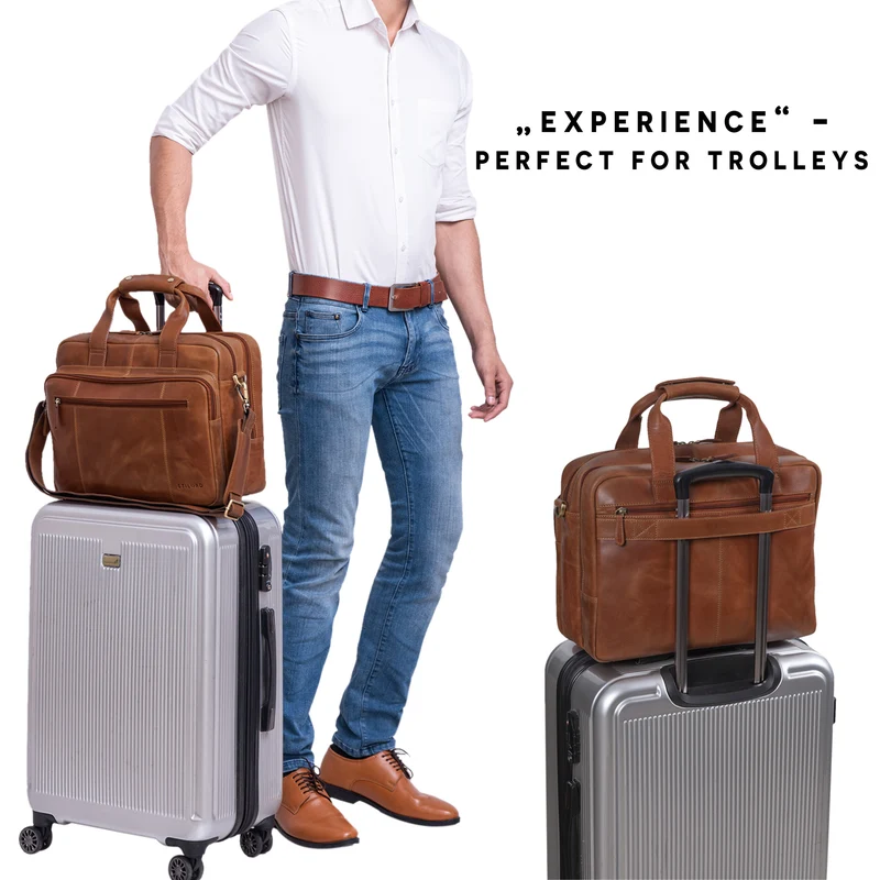 "Experience" XL Aktentasche Leder Herren Große 15,6 Zoll Laptoptasche